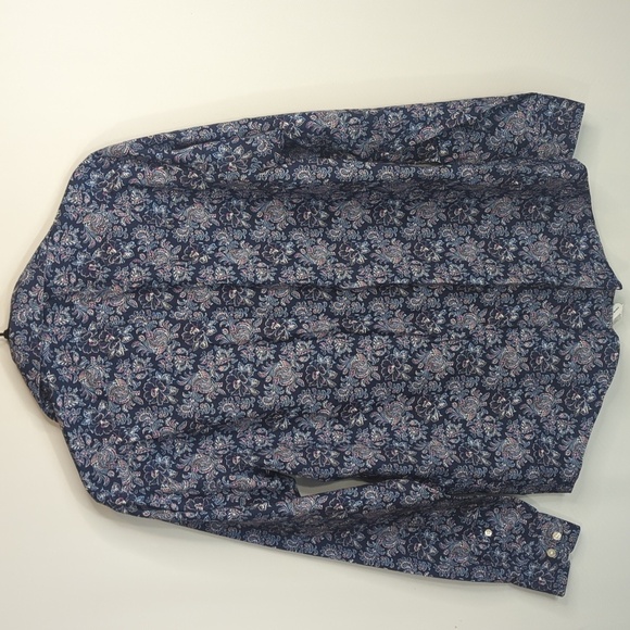 Hart Schaffner Marx Midnight Floral Long Sleeve Button-Down Shirt Mens Small NWT - Picture 5 of 8